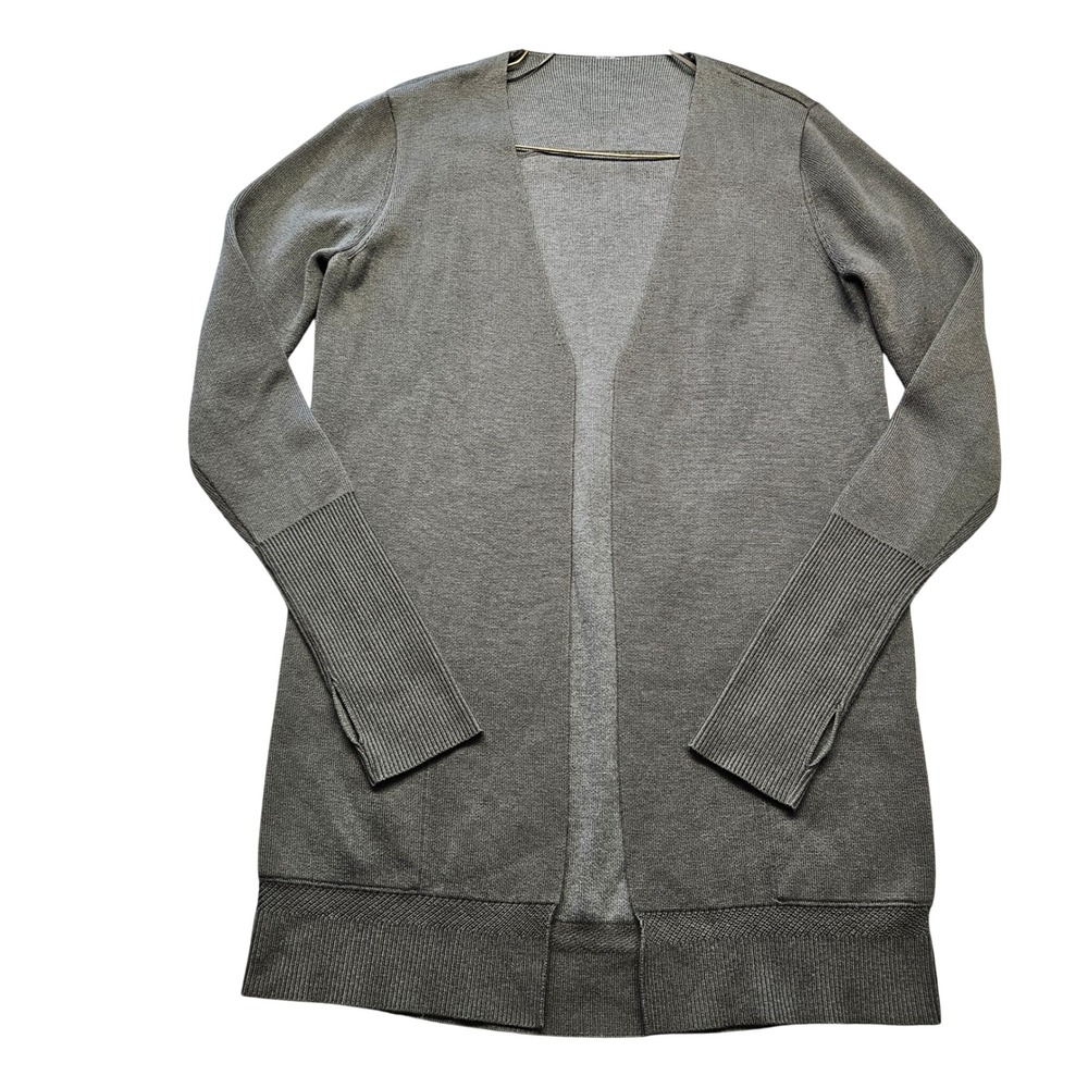 Lululemon City Street‎ Open Longline Cardigan Sweater Green Thumbholes Pockets